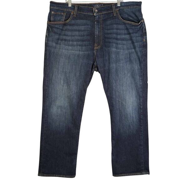 Lucky Brand Jeans Men's 44x30 Relaxed Straight Leg 181 Medium Wash Stretch - Picture 2 of 13